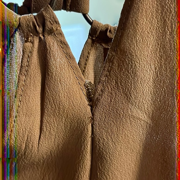 Free People Hoop-Knotted Flowy Tank Top, Brown |XS - Picture 10 of 10